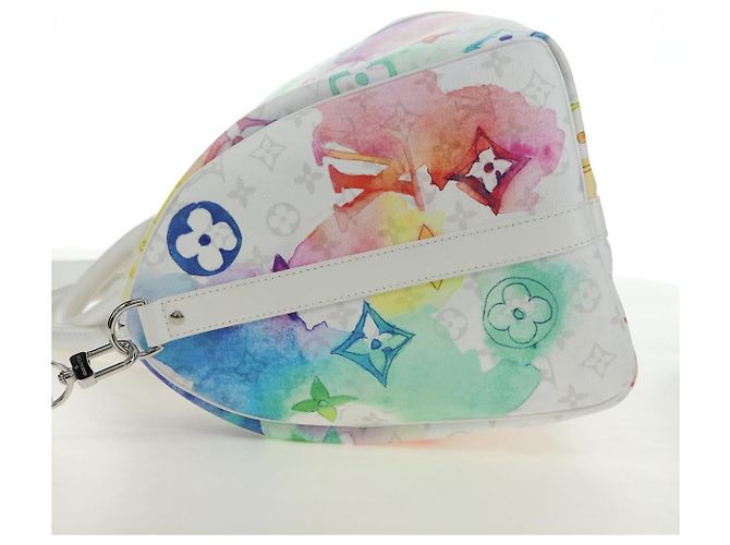LOUIS VUITTON Borsa Keepall Bandouliere 50 Watercolor M45758 LV Auth 180337SAM Multicolore Monogramma - vista 3