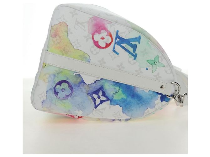 LOUIS VUITTON Borsa Keepall Bandouliere 50 Watercolor M45758 LV Auth 180337SAM Multicolore Monogramma - vista 4