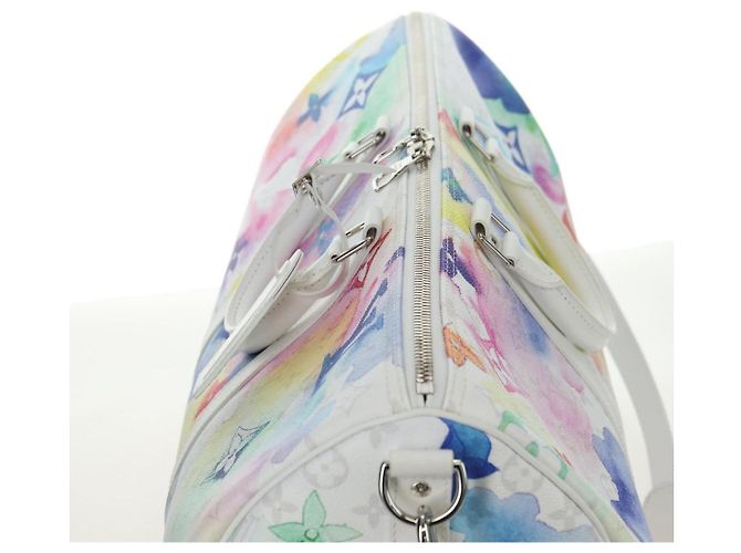 LOUIS VUITTON Borsa Keepall Bandouliere 50 Watercolor M45758 LV Auth 180337SAM Multicolore Monogramma - vista 6
