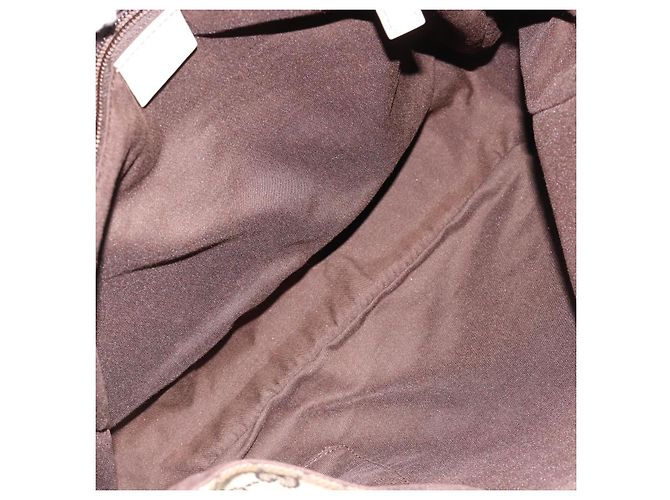 Borsa a Spalla GUCCI GG Canvas Beige Argento 145859 Auth 181188 - vista 11
