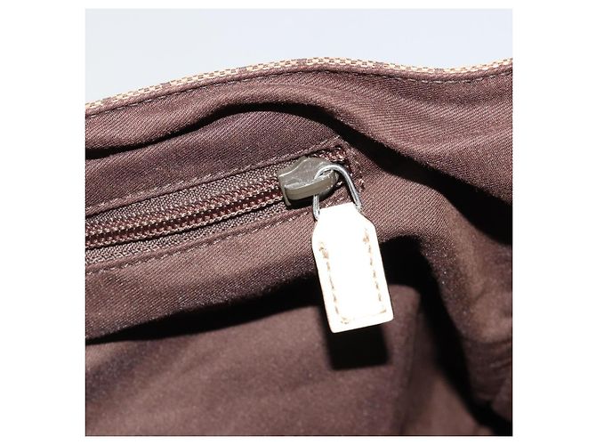 Borsa a Spalla GUCCI GG Canvas Beige Argento 145859 Auth 181188 - vista 21