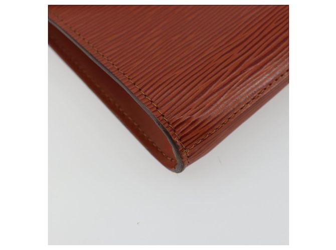 Clutch LOUIS VUITTON Epi Art Deco Marrone M52633 LV Auth BA12822 - vista 14