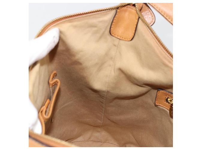 Borsa a tracolla MCM Vicetos Logogram PVC Marrone Oro Auth 179374A D'oro - vista 20