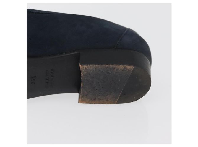 Hermès Mocassini HERMES Kelly Suede 35 1/2 Navy Auth BA12685 Blu navy - vista 10