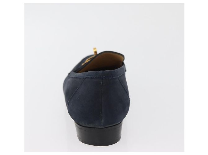 Hermès Mocassini HERMES Kelly Suede 35 1/2 Navy Auth BA12685 Blu navy - vista 30