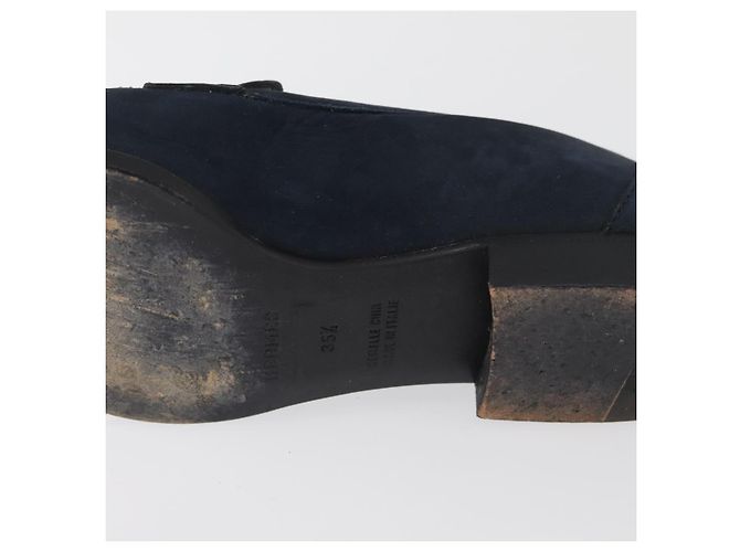 Hermès Mocassini HERMES Kelly Suede 35 1/2 Navy Auth BA12685 Blu navy - vista 9