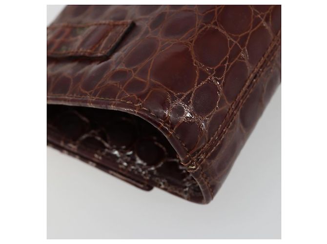 Borsa a catena Vara Ribbon in pelle Bordeaux e Oro Salvatore Ferragamo Auth 180672 - vista 16
