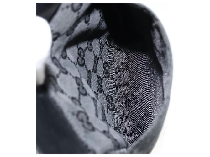 Marsupio GUCCI GG Canvas Nero Argento 28566 Auth 180491 - vista 10