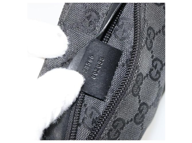 Marsupio GUCCI GG Canvas Nero Argento 28566 Auth 180491 - vista 12