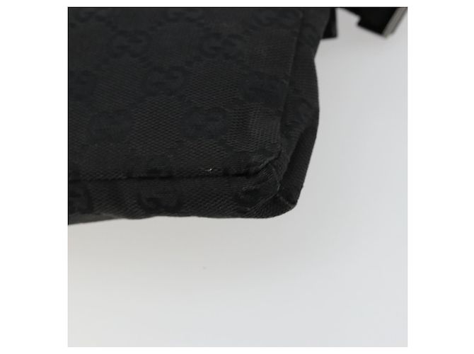 Marsupio GUCCI GG Canvas Nero Argento 28566 Auth 180491 - vista 15