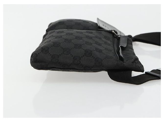 Marsupio GUCCI GG Canvas Nero Argento 28566 Auth 180491 - vista 3
