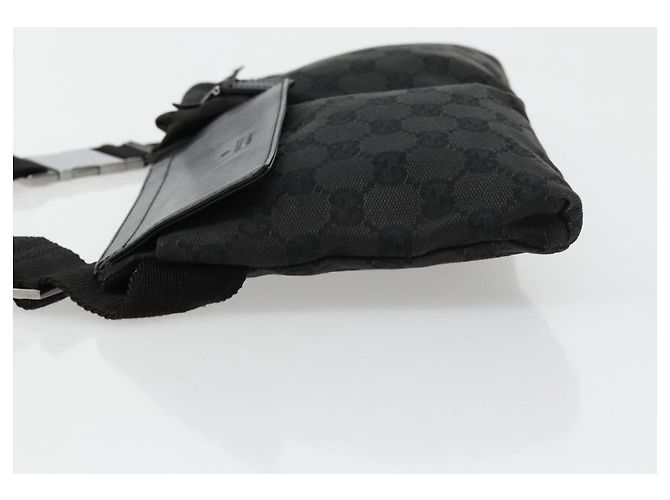 Marsupio GUCCI GG Canvas Nero Argento 28566 Auth 180491 - vista 4