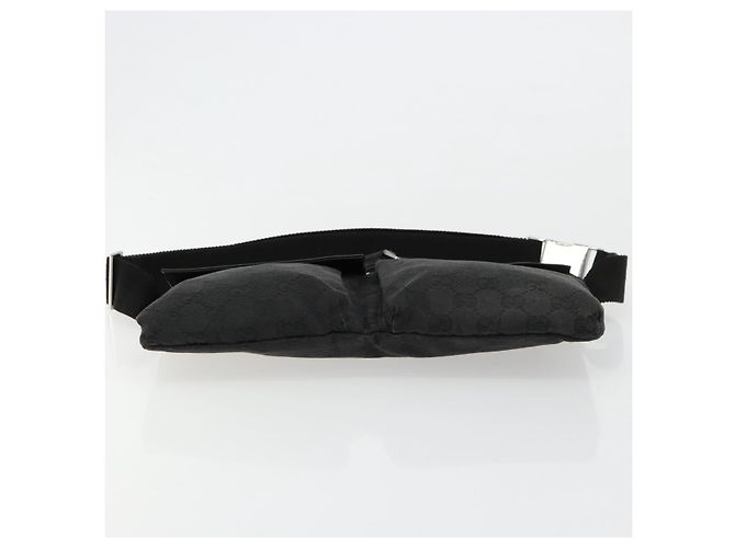 Marsupio GUCCI GG Canvas Nero Argento 28566 Auth 180491 - vista 5