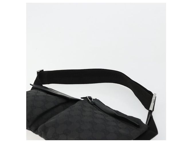 Marsupio GUCCI GG Canvas Nero Argento 28566 Auth 180491 - vista 8