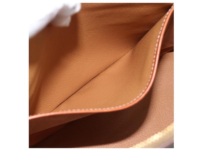 Céline Borsa CELINE Macadam Canvas PVC Pelle 2way Marrone Oro Auth 180489A D'oro - vista 22