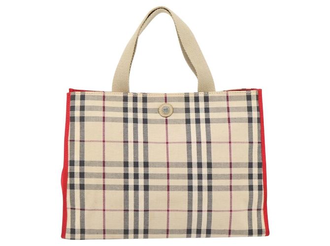 BURBERRY Nova Check Tote Bag Canvas Beige Auth bs35250 - Ansicht 13