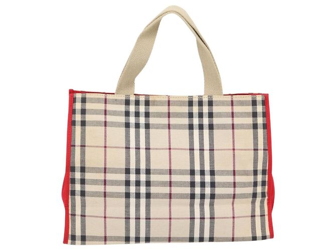BURBERRY Nova Check Tote Bag Canvas Beige Auth bs35250 - Ansicht 2