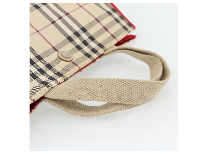 BURBERRY Nova Check Tote Bag Canvas Beige Auth bs35250 - Ansicht 7