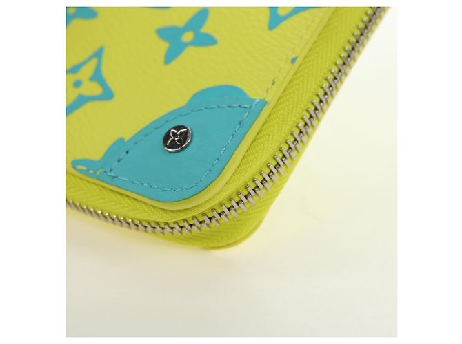 LOUIS VUITTON Cartera Zippy Playground Vertical Amarilla M82005 Auth 181139M Amarillo - vista 14