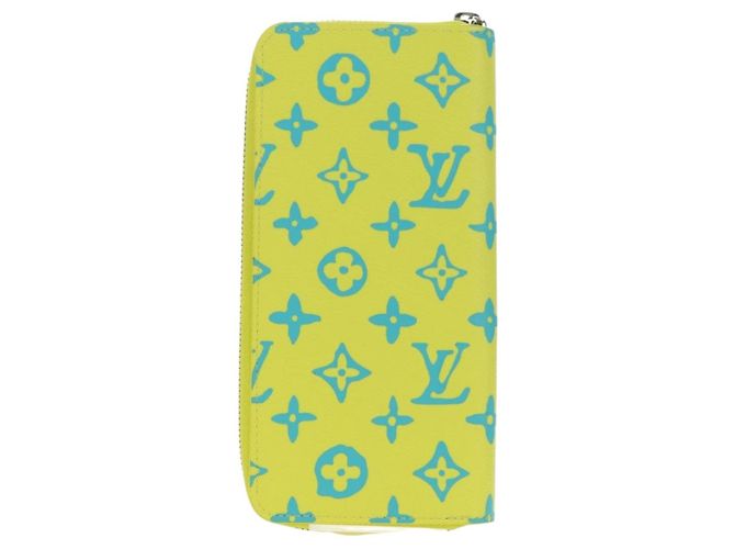 LOUIS VUITTON Cartera Zippy Playground Vertical Amarilla M82005 Auth 181139M Amarillo - vista 2