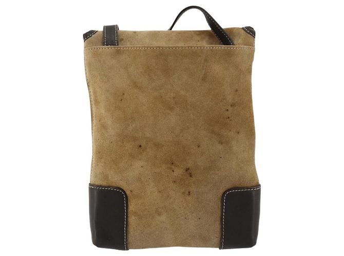 Borsa a tracolla LOEWE Anagram in scamosciato beige e oro Auth bs35117 D'oro - vista 2