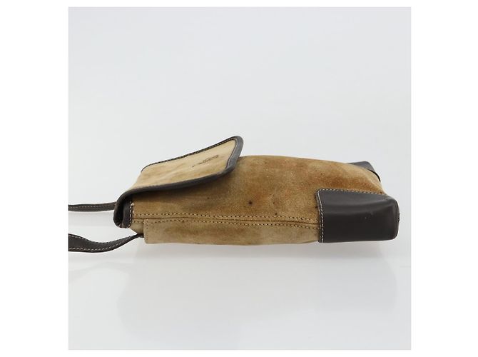 Borsa a tracolla LOEWE Anagram in scamosciato beige e oro Auth bs35117 D'oro - vista 4
