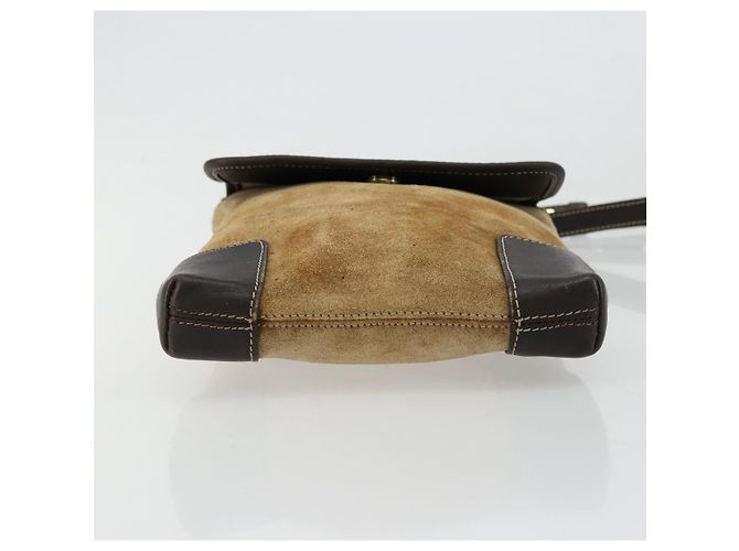 Borsa a tracolla LOEWE Anagram in scamosciato beige e oro Auth bs35117 D'oro - vista 5