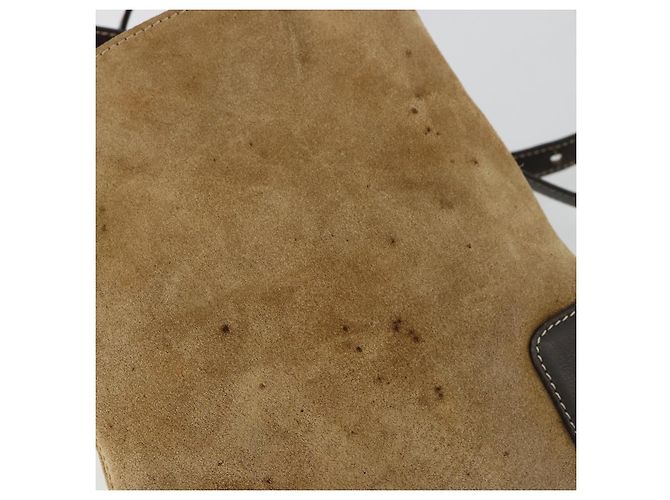 Borsa a tracolla LOEWE Anagram in scamosciato beige e oro Auth bs35117 D'oro - vista 9