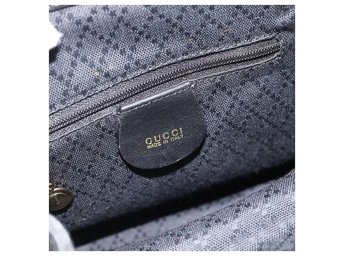 Zaino GUCCI Bamboo in pelle nera e oro 003 2034 0030 Auth ka4402 Nero D'oro - vista 20