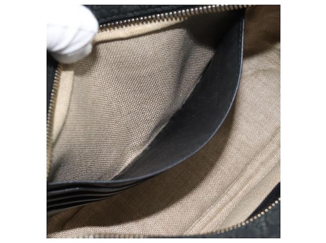 GUCCI Micro GG Canvas Guccissima Bag Leather Black Gold 449413 Auth 165255 Golden - view 20