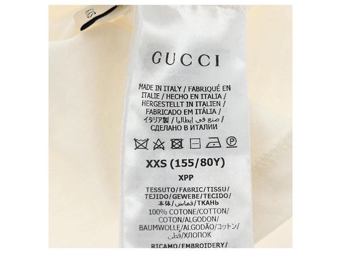 Camiseta GUCCI de Algodón XXS Blanco Auth 165306V - vista 10
