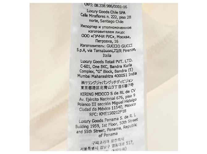 Camiseta GUCCI de Algodón XXS Blanco Auth 165306V - vista 13