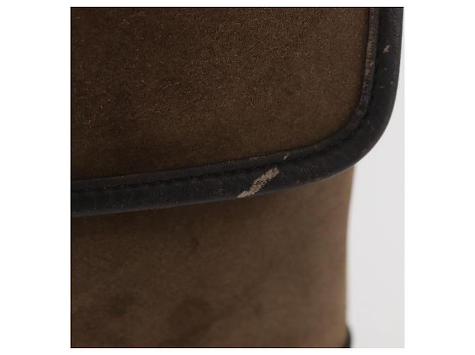 Borsa a tracolla LOEWE Anagram in scamosciato marrone oro Auth bs35241 D'oro - vista 2