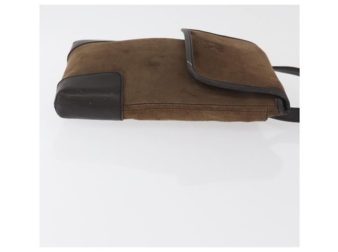 Borsa a tracolla LOEWE Anagram in scamosciato marrone oro Auth bs35241 D'oro - vista 4