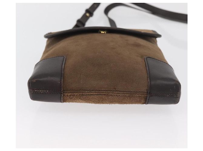 Borsa a tracolla LOEWE Anagram in scamosciato marrone oro Auth bs35241 D'oro - vista 6