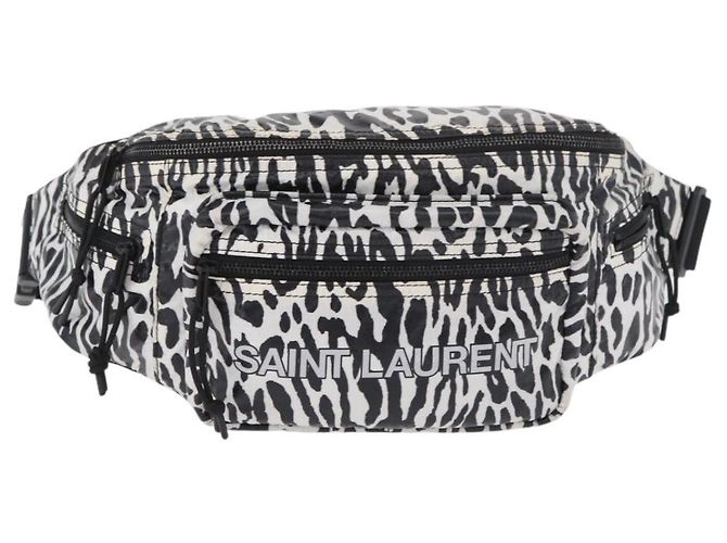 Marsupio SAINT LAURENT Nylon Bianco Auth 180871A - vista 13