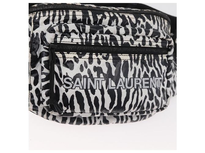 Marsupio SAINT LAURENT Nylon Bianco Auth 180871A - vista 18