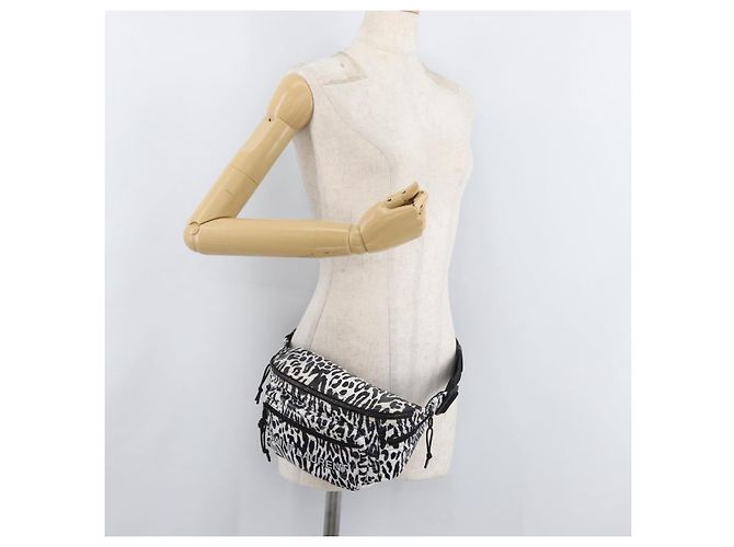 Marsupio SAINT LAURENT Nylon Bianco Auth 180871A - vista 23