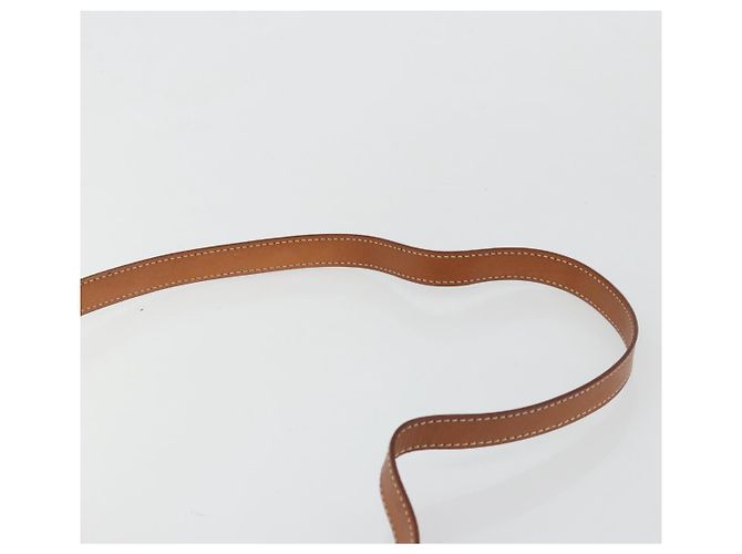 Céline CELINE Macadam Canvas Handtasche PVC Leder 2way Braun Gold Auth 180638A Golden - Ansicht 9