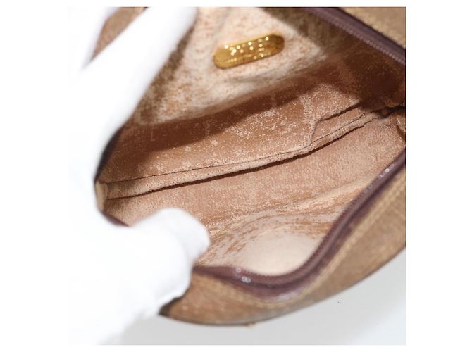GUCCI GG Plus Supreme Schultertasche PVC Beige Gold Auth ka4394 Golden - Ansicht 11