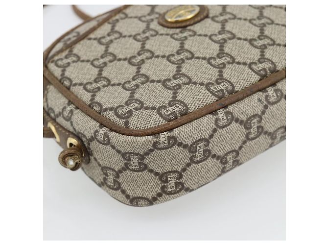 GUCCI GG Plus Supreme Schultertasche PVC Beige Gold Auth ka4394 Golden - Ansicht 15