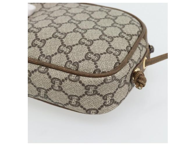 GUCCI GG Plus Supreme Schultertasche PVC Beige Gold Auth ka4394 Golden - Ansicht 16