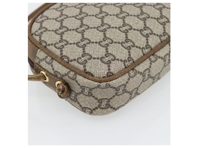 GUCCI GG Plus Supreme Schultertasche PVC Beige Gold Auth ka4394 Golden - Ansicht 17