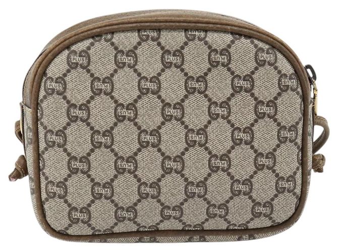 GUCCI GG Plus Supreme Schultertasche PVC Beige Gold Auth ka4394 Golden - Ansicht 2