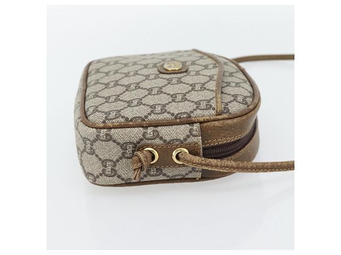 GUCCI GG Plus Supreme Schultertasche PVC Beige Gold Auth ka4394 Golden - Ansicht 4