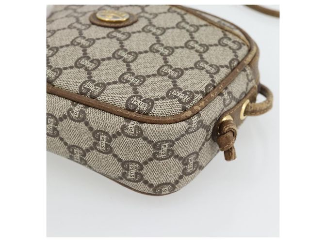 GUCCI GG Plus Supreme Schultertasche PVC Beige Gold Auth ka4394 Golden - Ansicht 8