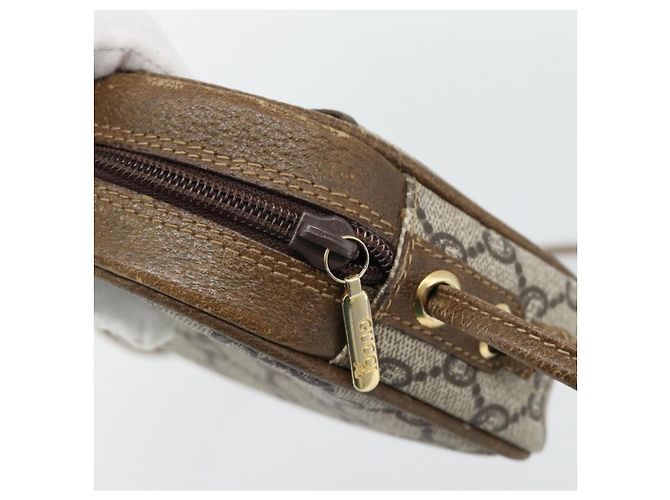 GUCCI GG Plus Supreme Schultertasche PVC Beige Gold Auth ka4394 Golden - Ansicht 9
