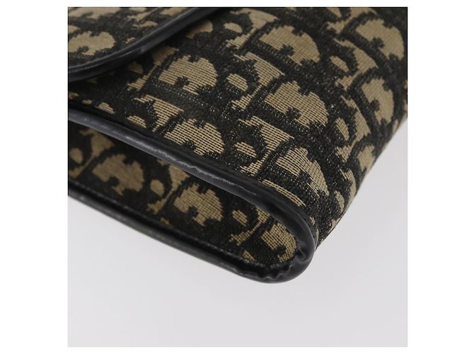 Borsa a tracolla Christian Dior Trotter Canvas Blu Navy Oro Autentica 165259 D'oro - vista 15