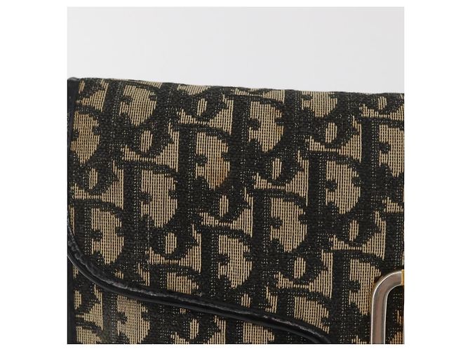 Borsa a tracolla Christian Dior Trotter Canvas Blu Navy Oro Autentica 165259 D'oro - vista 2