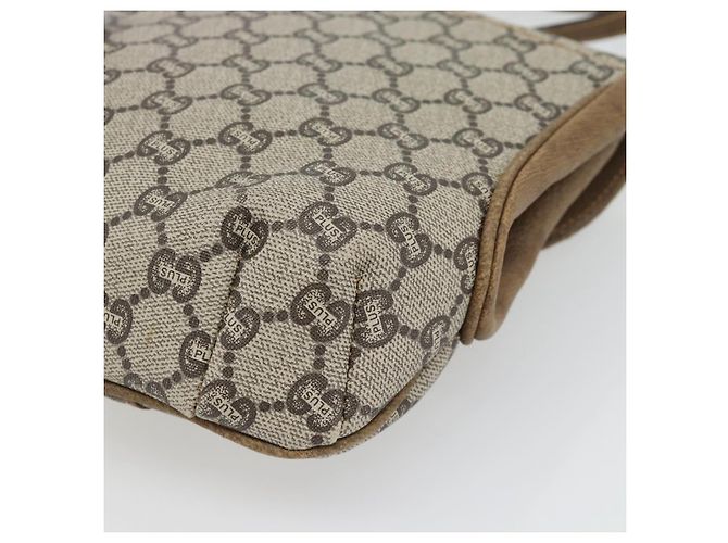 Borsa a tracolla GUCCI GG Plus Supreme PVC Beige Oro Auth 180728 D'oro - vista 15
